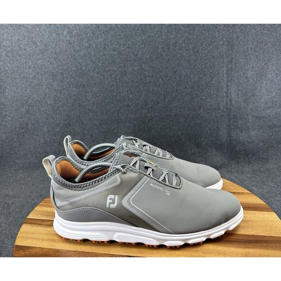 FootJoy SuperLites XP Golf Shoes Men’s Sz 11.5 Gray White 58073 Waterproof Light - Picture 1 of 11